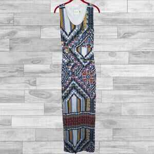 LYSSE Sedona Print White Blue Grey Red Shapewear Casual Maxi Dress NEW Womens XS